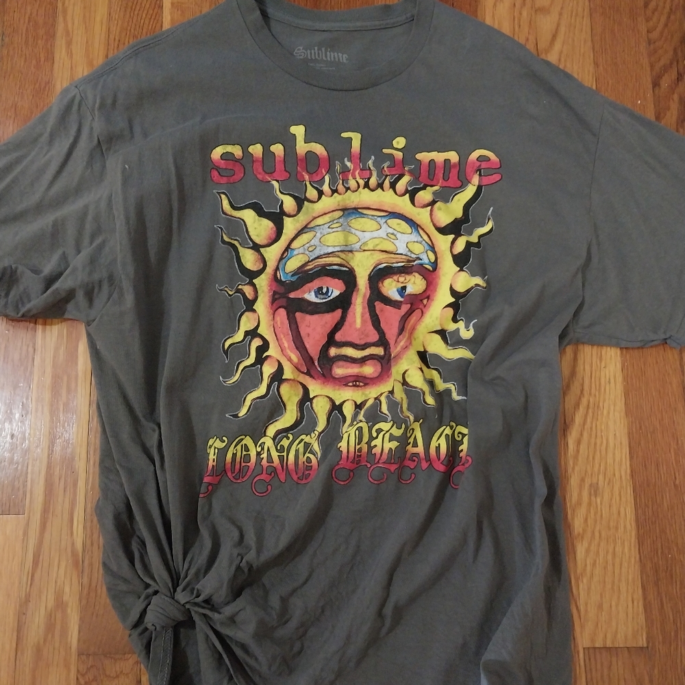 GRAY SUBLIME GRAPHIC BAND TSHIRT / XL